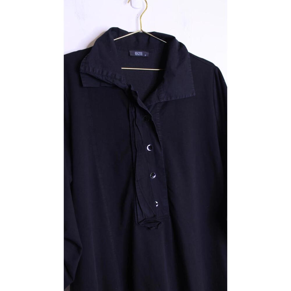 BIZE Black Button Front Modern Maxi Dress - Small - Picture 2 of 5